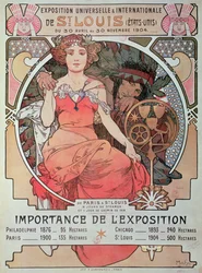 Ein Plakat für die Weltausstellung, St. Louis, USA, 1904